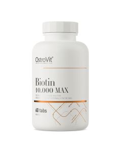 OstroVit Biotyna 10.000 MAX - Wysoka Dawka D-Biotyny - 60 tabletek