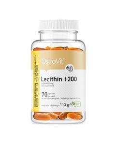 OstroVit Lecytyna 1200 mg - Suplement diety na poprawę koncentracji i pamięci - 70 kapsułek