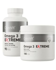 Ostrovit Omega-3 Extreme - nienasycone kwasy tłuszczowe - 90 kapsułek