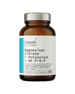 OstroVit Pharma Cytrynian Magnezu + Potas + B6 P-5-P 90 kapsułek