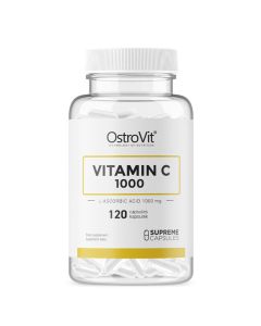 OstroVit Suplement diety zawierający kwas L-askorbinowy - Witamina C 1000mg  - 120 kapsułek