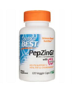 Doctor's Best PepZin GI (Cynk, L-Karnozyna) 120 kaps. - Wspiera układ pokarmowy