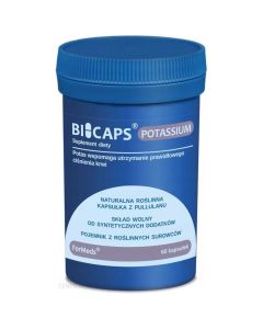 Bicaps Potassium - Kluczowy dla organizmu potas w kapsułkach - 60 kapsułek