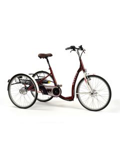 Elektryczny rower rehabilitacyjny trójkołowy Vermeiren Lagoon-E 2219E - Bordowy