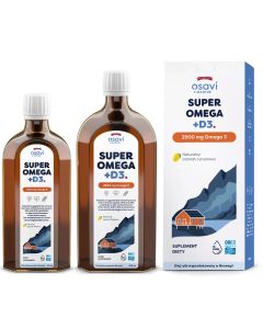 Super Omega + D3, 2900 mg Omega 3, naturalny aromat cytrynowy