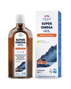 Super Omega + D3, 2900 mg Omega 3, naturalny aromat cytrynowy