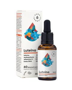 Aura Herbals Luteina + Witamina A + DHA + Zeaksantyna - krople 30 ml