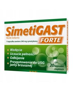 Symetigast Forte - Skuteczne Łagodzenie Wzdęć - 20 kapsułek