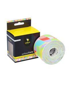 yellowTAPE – taśma do kinesiotapingu 5 cm x 5 m - pastelowy abstrakt