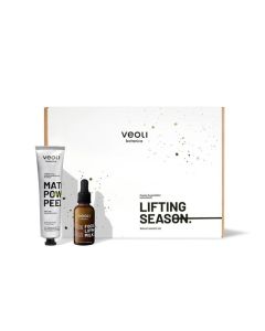 Veoli Botanica Zestaw Lifting Season (Focus Lifting Milk, Matcha Power Peel) Liftingujące serum i Multikwasowy Peeling Enzymatyczny