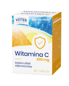 Vitter Blue Witamina C 200 mg - Antyoksydacyjna ochrona - 50 tabletek
