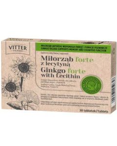 Vitter Herbs Miłorząb forte z lecytyną - Wsparcie krążenia - 30 tabletek