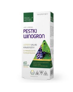 Medica Herbs Pestki Winogron - Naturalne wsparcie serca - 60 kapsułek