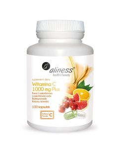 Aliness Witamina C 1000 mg Plus bioflawonoidy, rutyna, acerola - 100 vege kapsułek