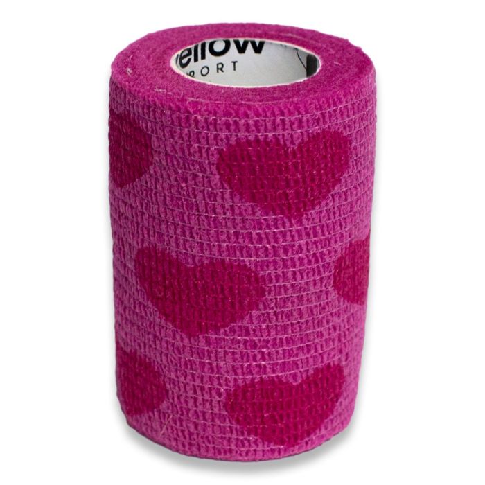 yellowBAND bandaż kohezyjny różne rozmiary i kolory - Różowy w serca - 7,5 cm main product photo