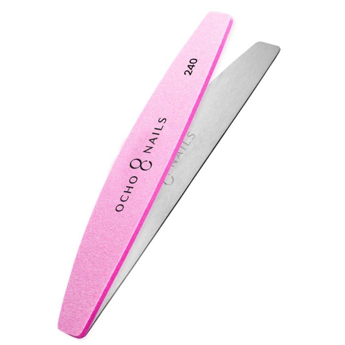 Ocho Nails pilnik półksiężyc metalowy rdzeń + polerki 240 - 10 sztuk main product photo
