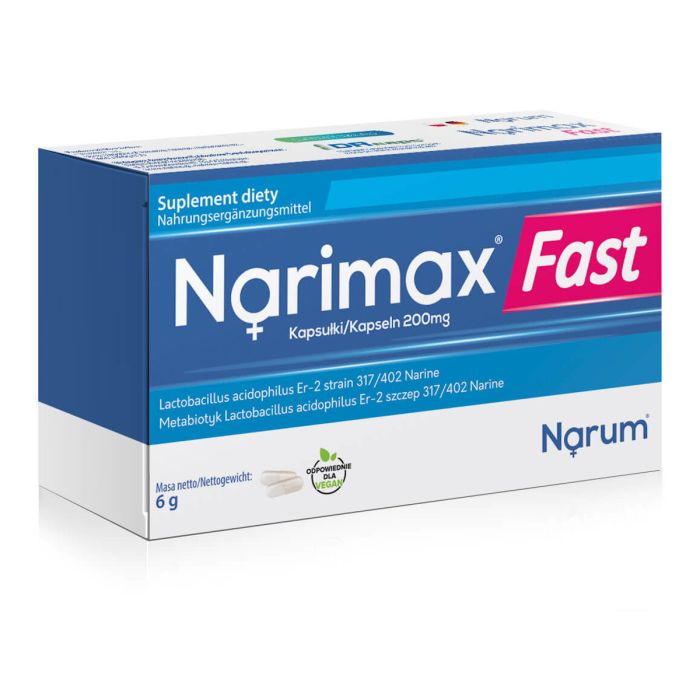 Narine Narimax Fast - metabiotyk 200 mg - 30 kapsułek main product photo