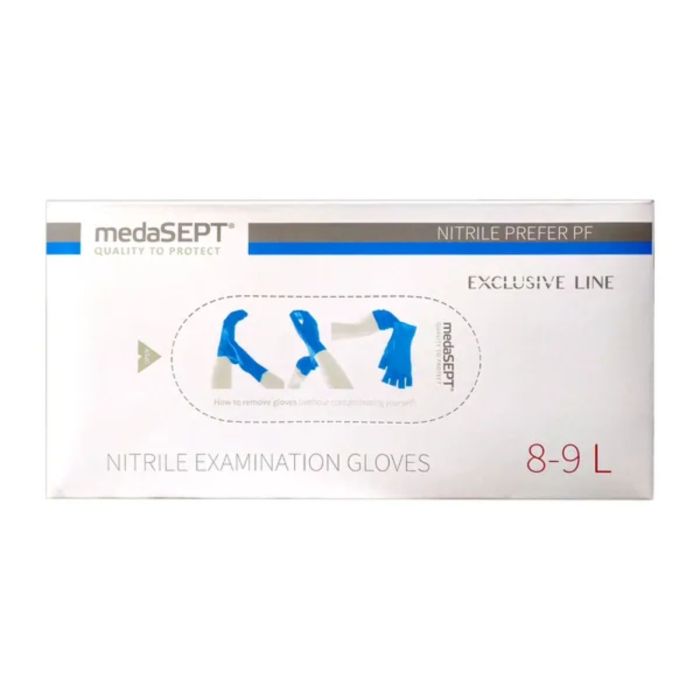 medaSEPT Nitryle Prefer PF Rękawice nitrylowe L 100 sztuk main product photo