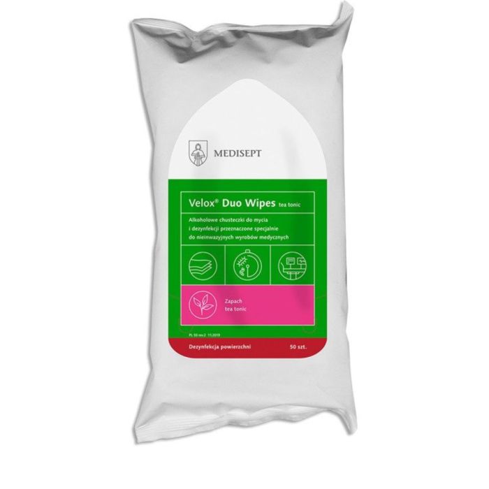 Velox Duo Wipes Medisept - Flow Pack 50 sztuk main product photo