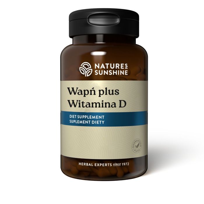 Nature's Sunshine Wapń Plus Witamina D - Zdrowe stawy, kości, mięśnie - 150 tabletek main product photo