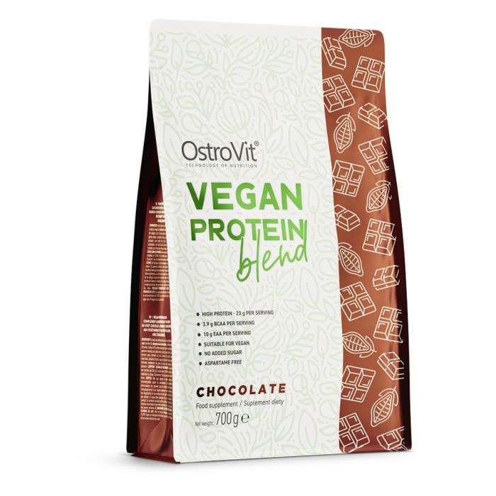 OstroVit Vegan Protein - mieszanka białek roślinnych smak czekoladowy - 700 g main product photo