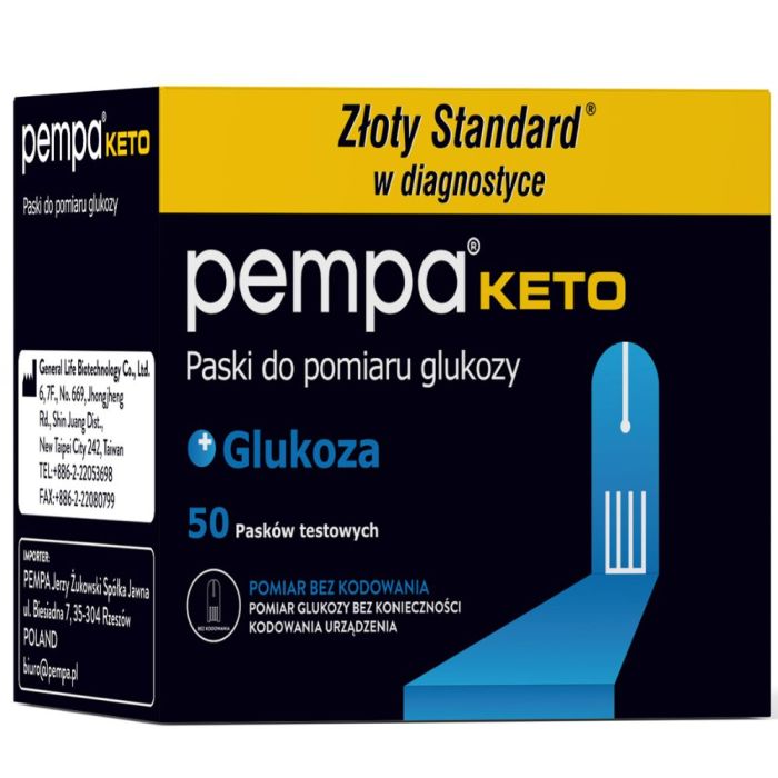 Paski do pomiaru glukozy Pempa KETO 50 szt. – bez kodowania main product photo
