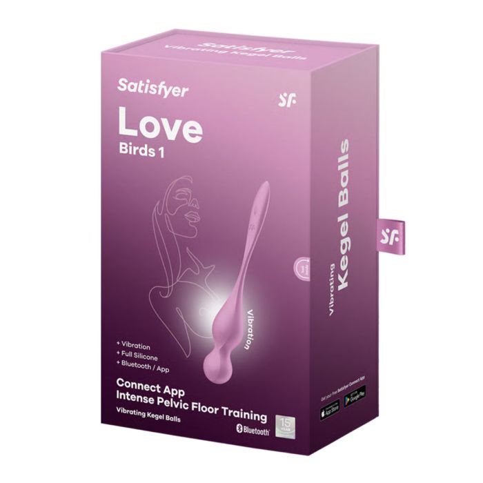 Wibrator do ćwiczeń mięśni dna miednicy z aplikacją Satisfyer Love Birds 1 - różowy main product photo