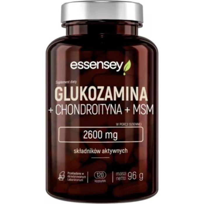 Essensey Glukozamina Chondroityna i MSM - Kapsułki na stawy, kości, mięśnie - 120 kapsułek main product photo