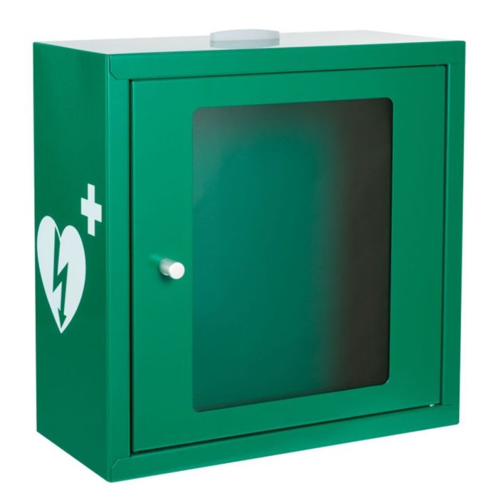 Szafka ASB1020 na defibrylator AED z alarmem dźwiękowym i świetlnym - Zielona main product photo