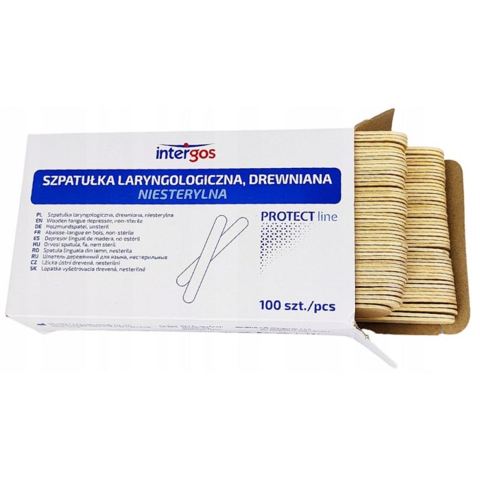 Szpatułki laryngologiczne niejałowe - 100szt. main product photo
