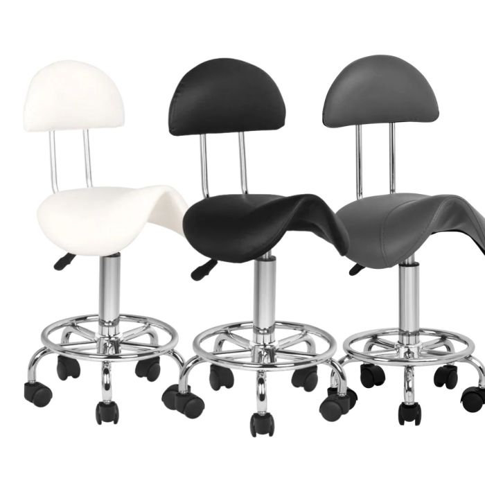Taboret kosmetyczny 6001 Activeshop z oparciem main product photo