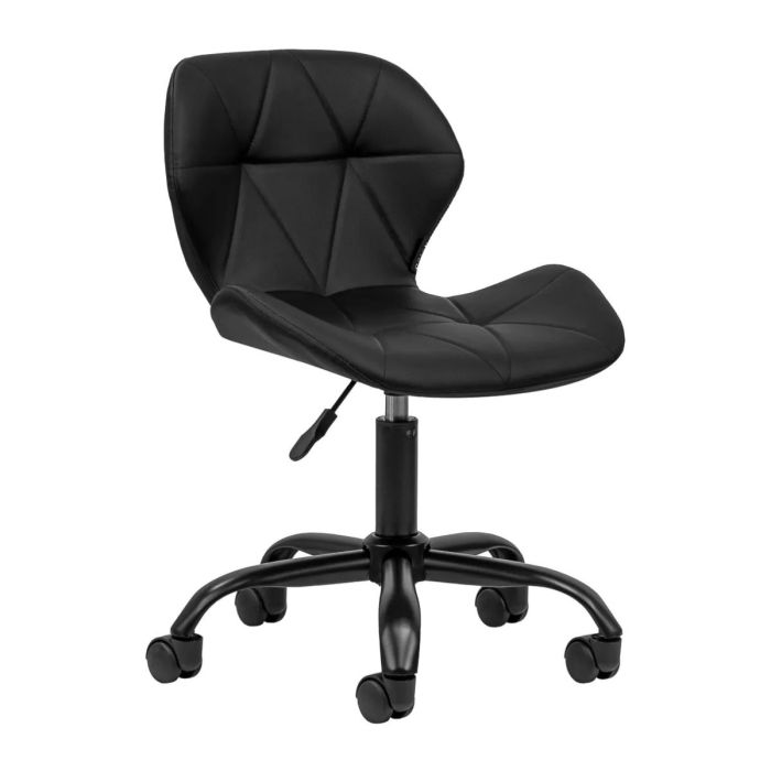 Taboret kosmetyczny Activeshop QS-06B z oparciem - czarny main product photo