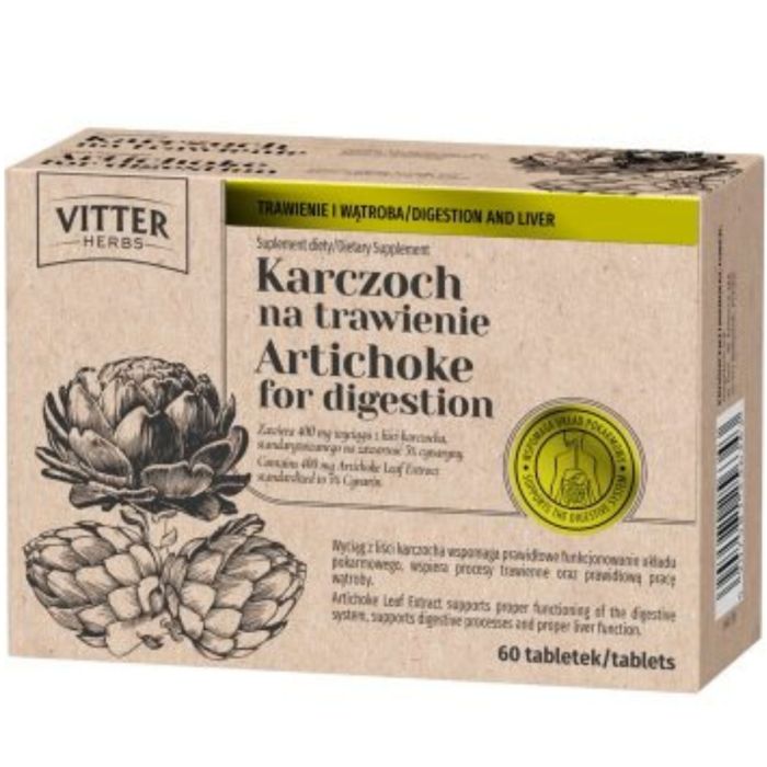 Vitter Herbs Karczoch na trawienie - Zdrowa wątroba - 60 tabletek main product photo