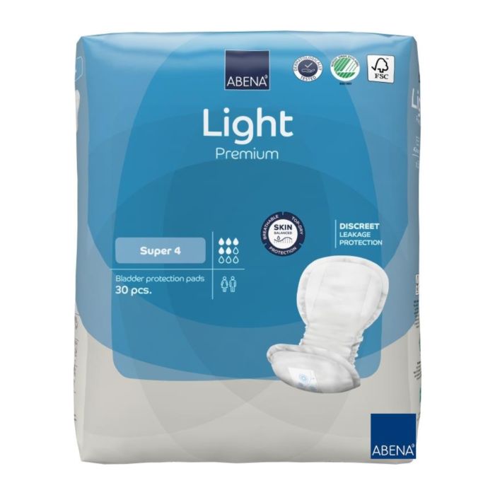 Wkładki Higieniczne Abena Light - Komfort i Higiena dla Kobiet - Light Super 4 - 30 sztuk w opakowaniu main product photo