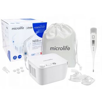 Zestaw Microlife: Inhalator tłokowy Microlife NEB 200 + Termometr elektroniczny MT 600