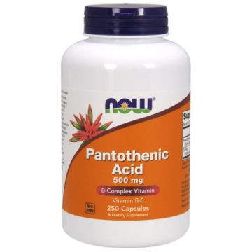 Now Foods Pantothenic Acid - Kwas pantotenowy (Witamina B5)- 500 mg 250 kaps.