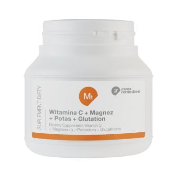 Invex Remedies  MT Witamina C+ magnez+ potas+ glutation - Metabolizm energetyczny - 150 g