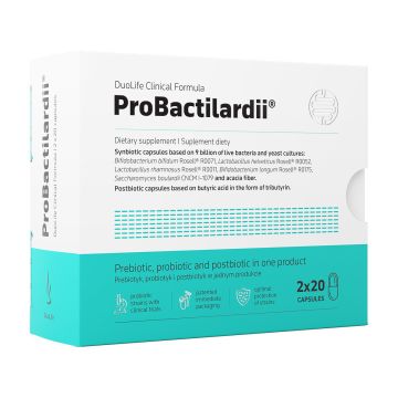 DuoLife Clinical Formula ProBactilardii - Odbudowa mikrobiomu - 2 x 20 kapsułek