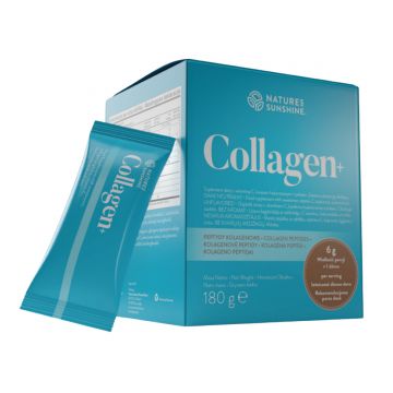 Nature's Sunshine Collagen+ Peptydy kolagenowe - Wzmocnienie włosów, skóry i paznokci - 30 saszetek