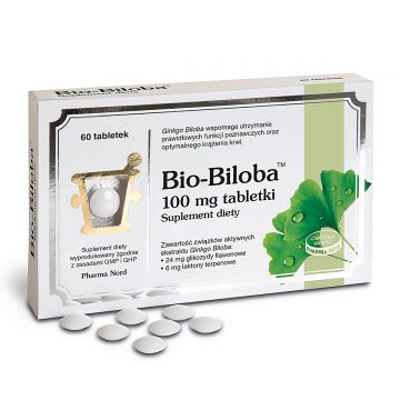 Bio-Biloba Pharma Nord 60 tabletek - pamięć i krążenie