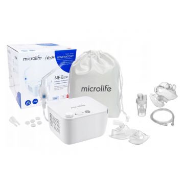 Zestaw Microlife: Inhalator tłokowy Microlife NEB 200 + Zestaw do nebulizacji dla dzieci i dorosłych