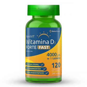 Witamina D3 Xenivit Forte Fast 4000 j.m. - 120 tabletek do ssania