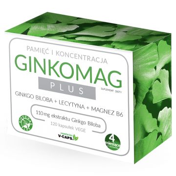 Xenico Pharma Ginkomag Plus - 120 kaps. Vcaps®