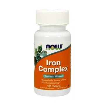 Now Foods Iron Complex - Kompleks Żelaza - 100 tabletek