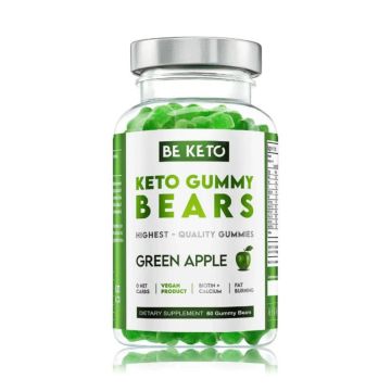 BeKeto Keto Żelki Misie – Zielone Jabłko 60 żelek