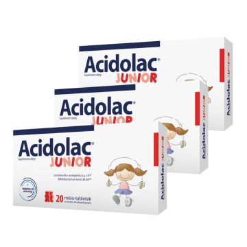 Acidolac Junior - Odporność Twojego dziecka na najwyższym poziomie! 3 x 20 misiów