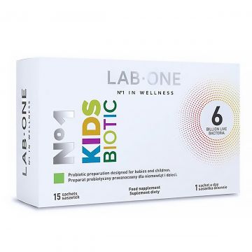 LAB ONE N°1 KidsBiotic - Probiotyk dla niemowląt i  dzieci - 15 saszetek