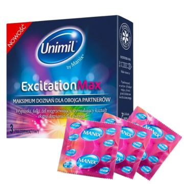 Prezerwatywy - Unimil Excitation Max - 3 lub 12 sztuk