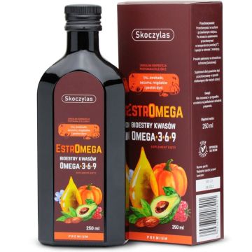 Skoczylas - Estromega premium - kwasy Omega 3-6-9 z witaminą E - 250 ml