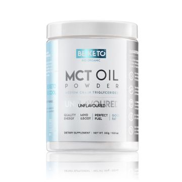 BeKeto Olej MCT w proszku - szybka forma energii dla mózgu i mięśni! 300g